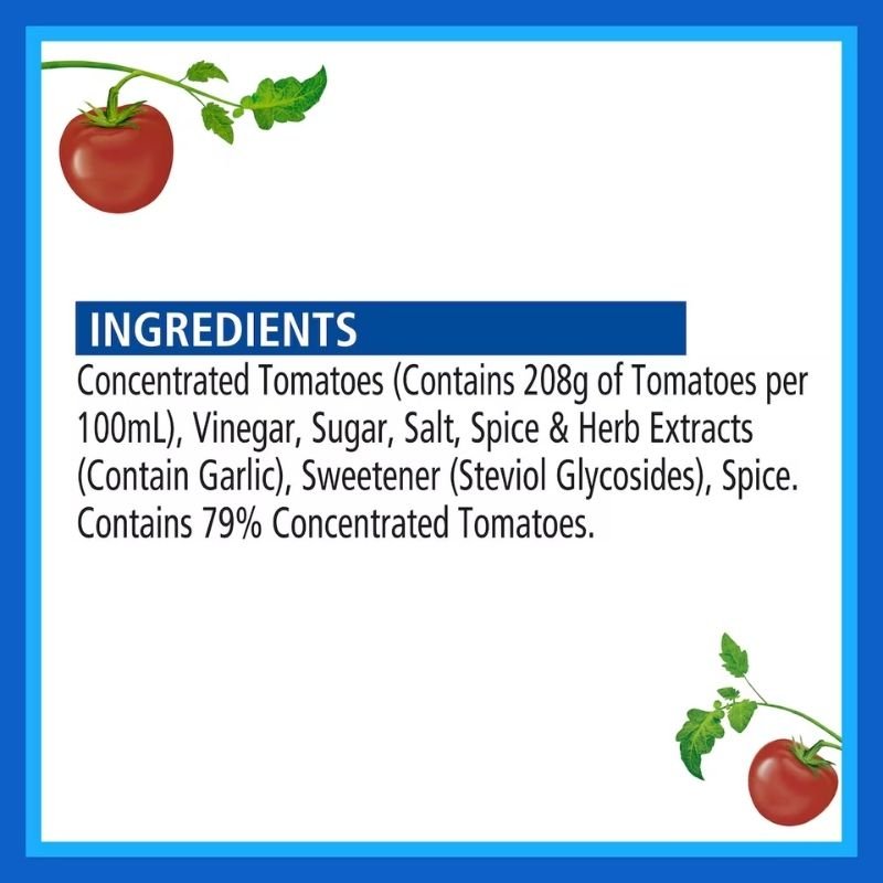 [Expiry Date: 01/02/2027]  Heinz Tomato Ketchup 50% Less Sugar & Salt 500mL