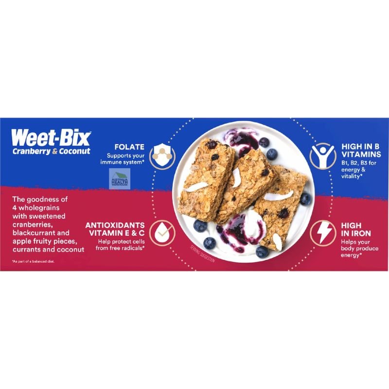 [Expiry: 11/06/2026] Weet-Bix Cranberry & Coconut Breakfast Cereal 450g