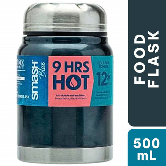 Smash Blue Stainless Steel Food Flask 500mL (BLUE)