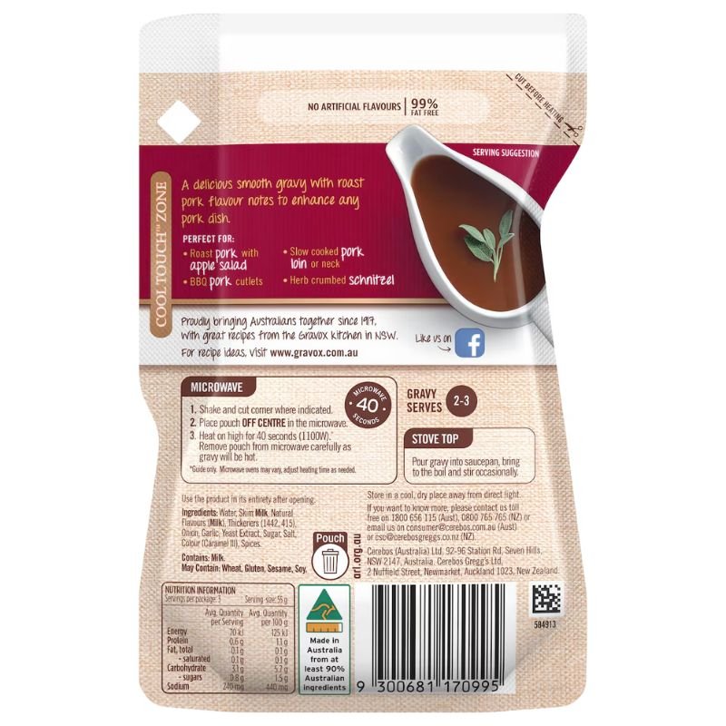 [Expiry Date: 25/08/2027] Gravox Roast Pork Liquid Gravy Pouch 165g