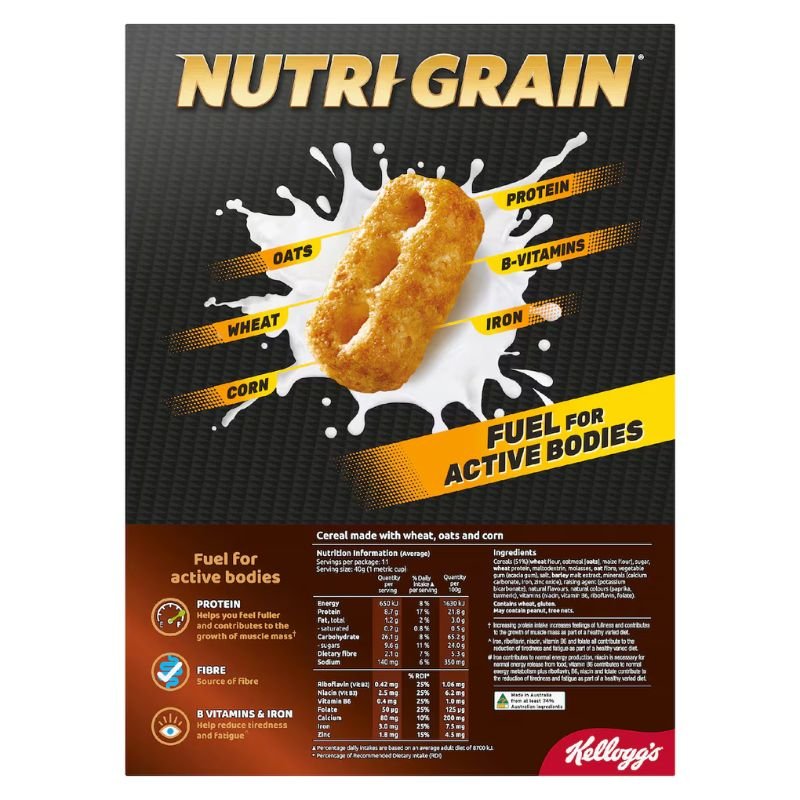 [Expiry Date: 30/09/2026] Kellogg's Nutri Grain Protein Breakfast Cereal 470g