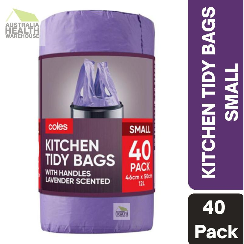 Coles Kitchen Tidy Bag Lavender Small 40 Pack