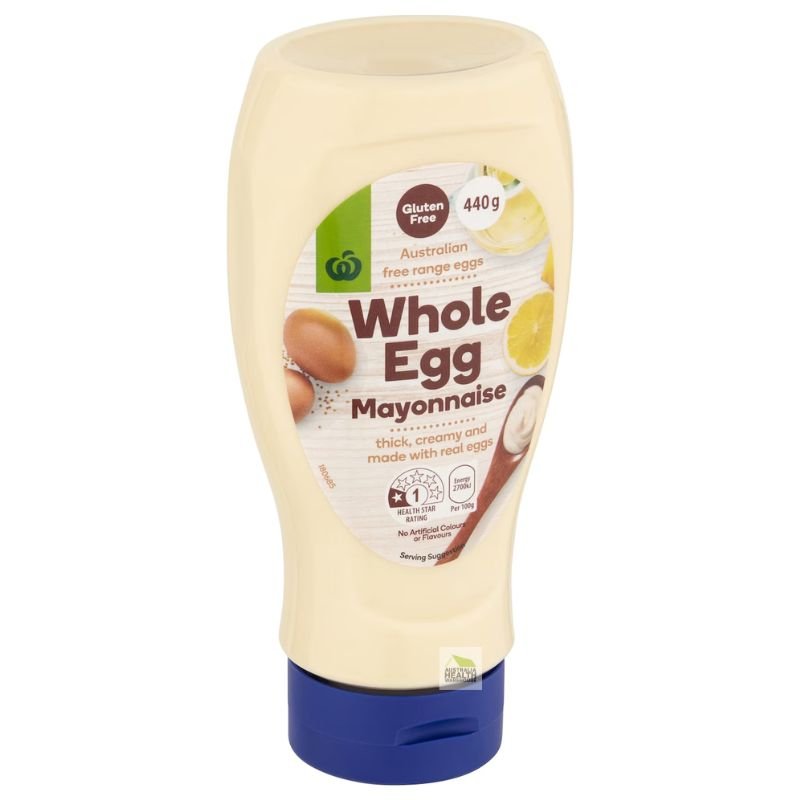 [CLEARANCE Expiry Date: 22/08/2026] Woolworths Whole Egg Mayonnaise 440g