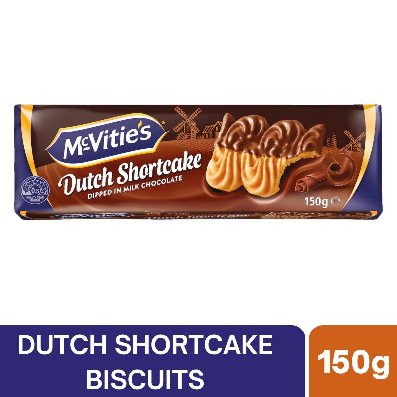 [Expiry Date: 31/10/2026] McVitie's Dutch Shortcake Milk Chocolate 150g