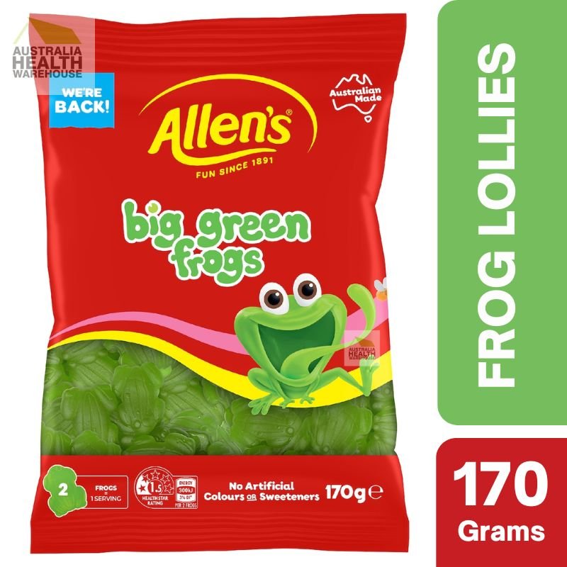 [Expiry: 06/2027] Allen's Big Green Frogs 170g