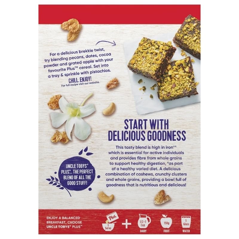 [CLEARANCE Expiry Date: 07/11/2026] Uncle Tobys Cereal Plus Iron 410g