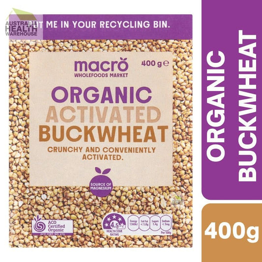[Expiry: 25/05/2026] Woolworths Macro Organic Activated Buckwheat 400g