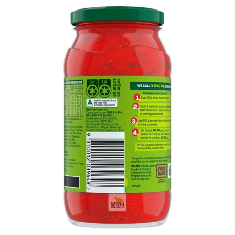 [Expiry Date: 23/11/2026] Dolmio Red Wine & Italian Herbs Pasta Sauce 500g