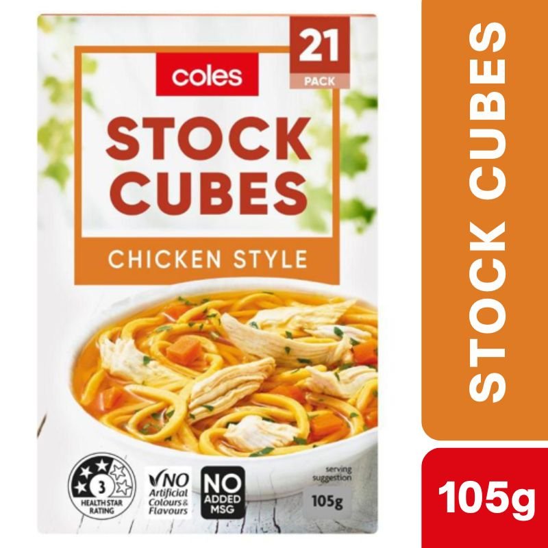 [Expiry Date: 01/2028] Coles Stock Cubes Chicken Style 105g