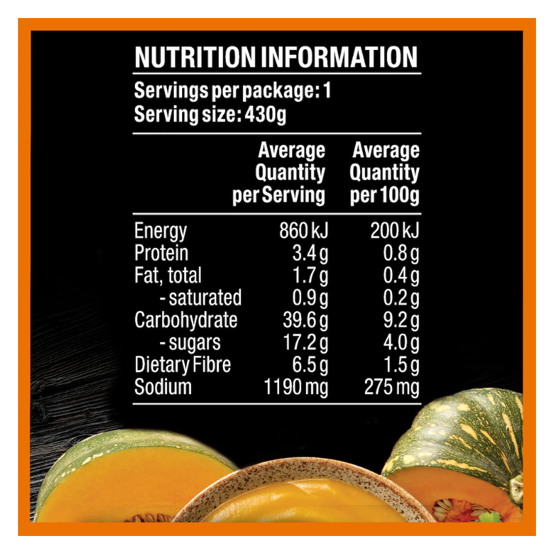 [Expiry Date: 15/04/2027] Heinz Soup Of The Day Buttercup Pumpkin & Veg Pouch 430g