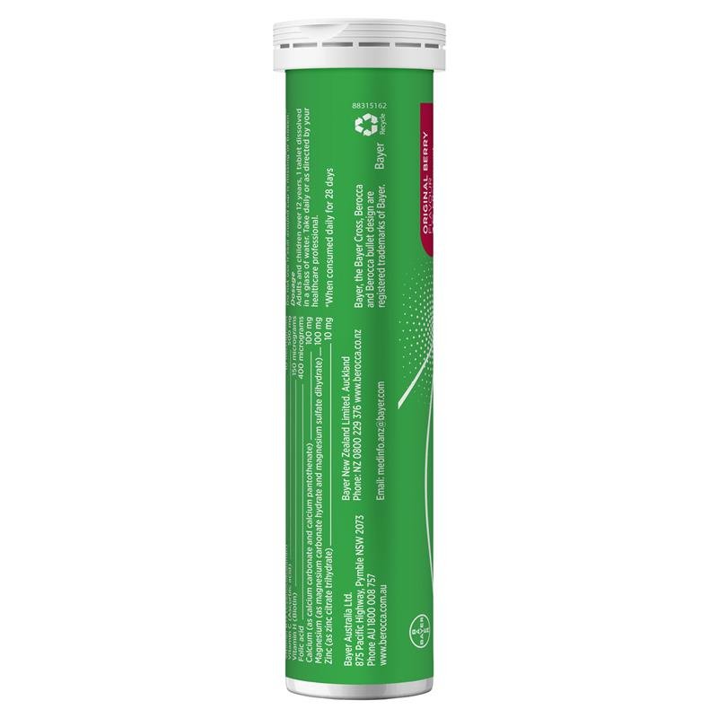 [Expiry: 17/02/2026] Berocca Energy Original Berry 15 Effervescent Tablets