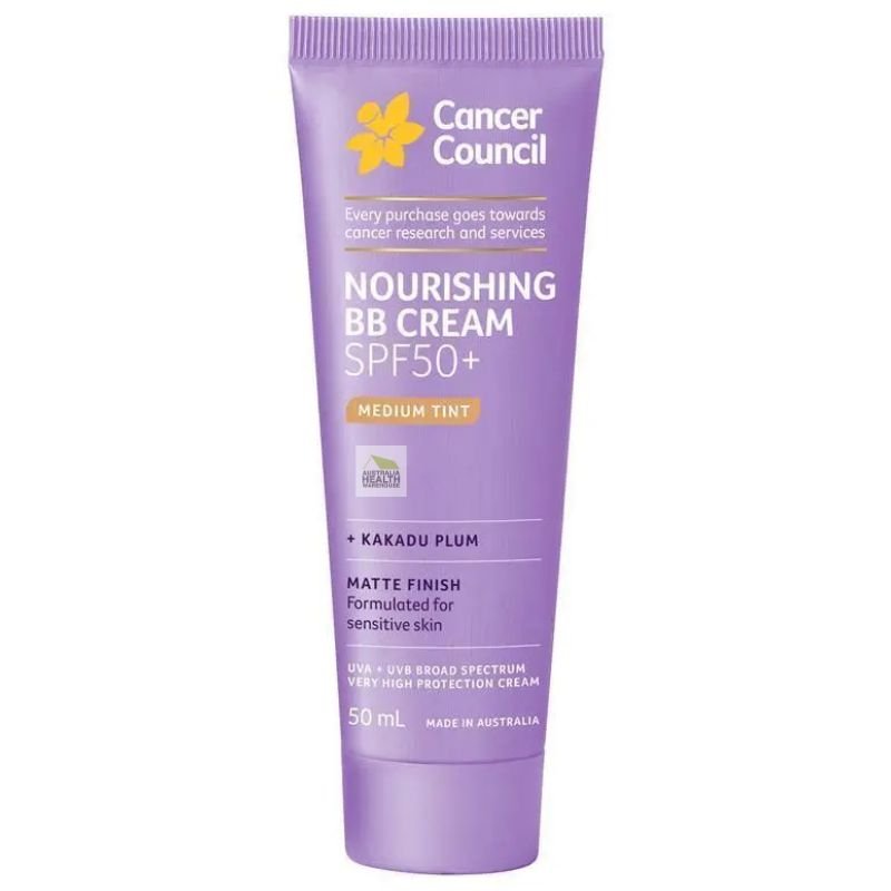 [Expiry: 03/2028] Cancer Council Face Day Wear BB Cream Matte Medium Tint SPF 50+ 50mL