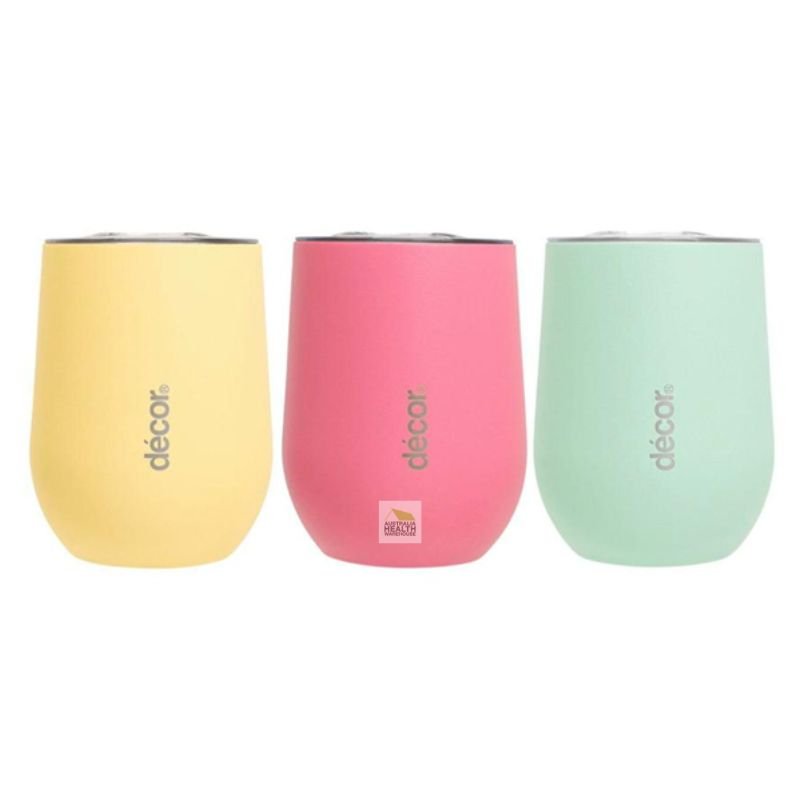 Decor Double Wall Wine & Coffee Cup 350mL (GREEN)