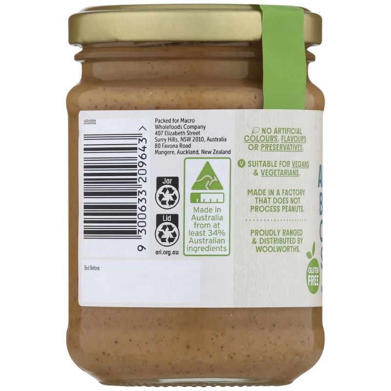 [Expiry: 18/02/2027] Woolworths Macro Almond, Brazil & Cashew Spread 250g