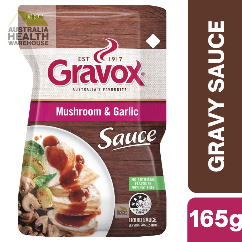 [Expiry Date: 04/08/2027] Gravox Mushroom & Garlic Sauce Liquid Pouch 165g