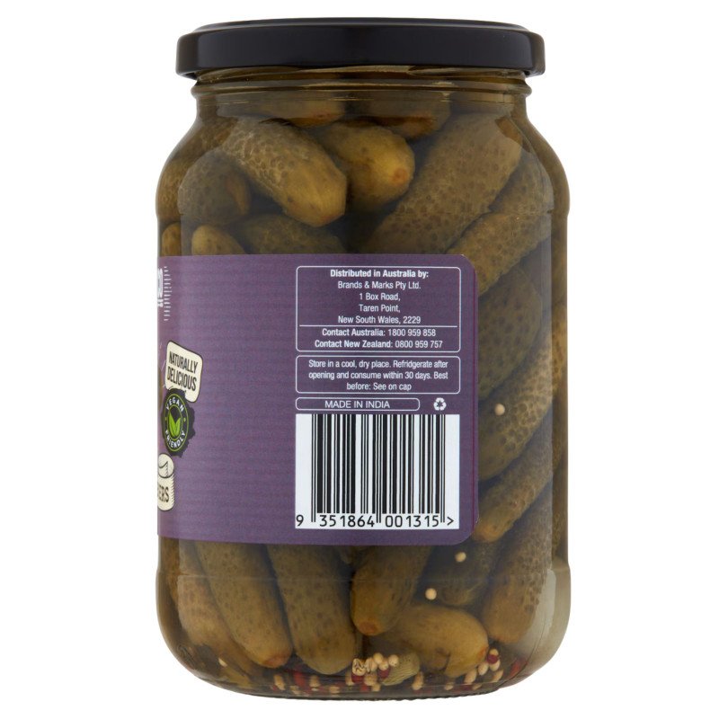[Expiry Date: 11/01/2028] Bryne Co Pickled Baby Cucumbers 500g