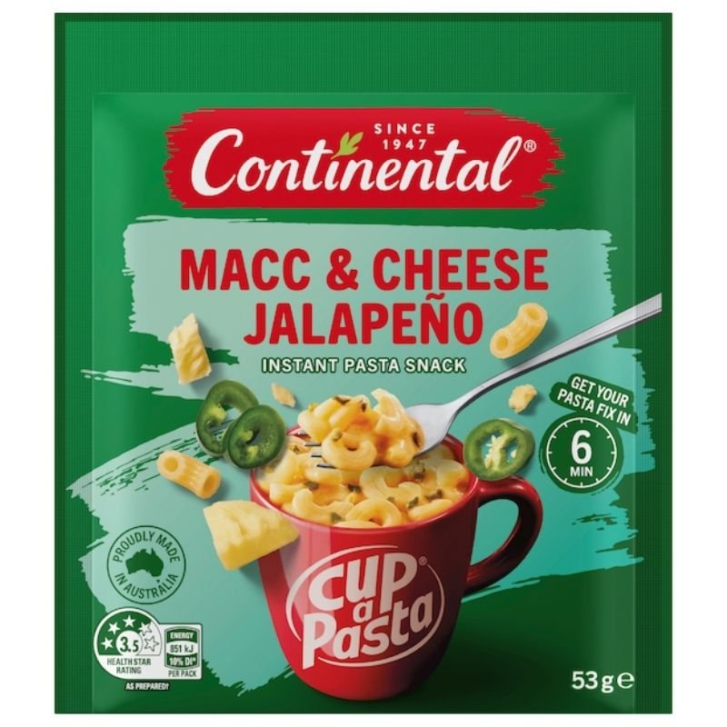 [Expiry: 15/02/2027] Continental Cup A Pasta Macc & Cheese Jalapeno 53g
