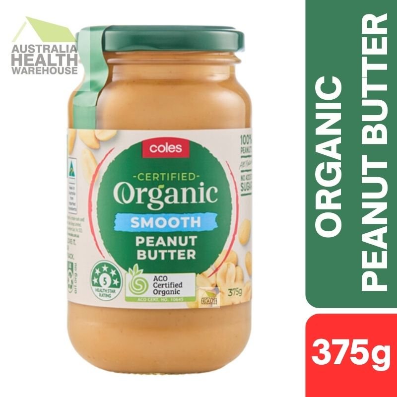 [Expiry: 15/11/2026] Coles Organic Smooth Peanut Butter 375g