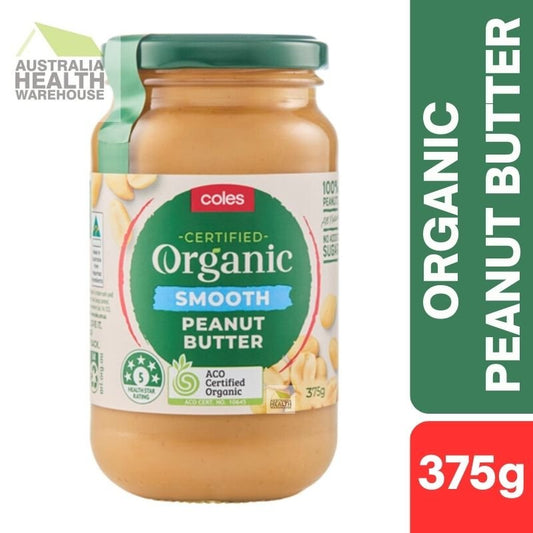 [Expiry: 15/11/2026] Coles Organic Smooth Peanut Butter 375g
