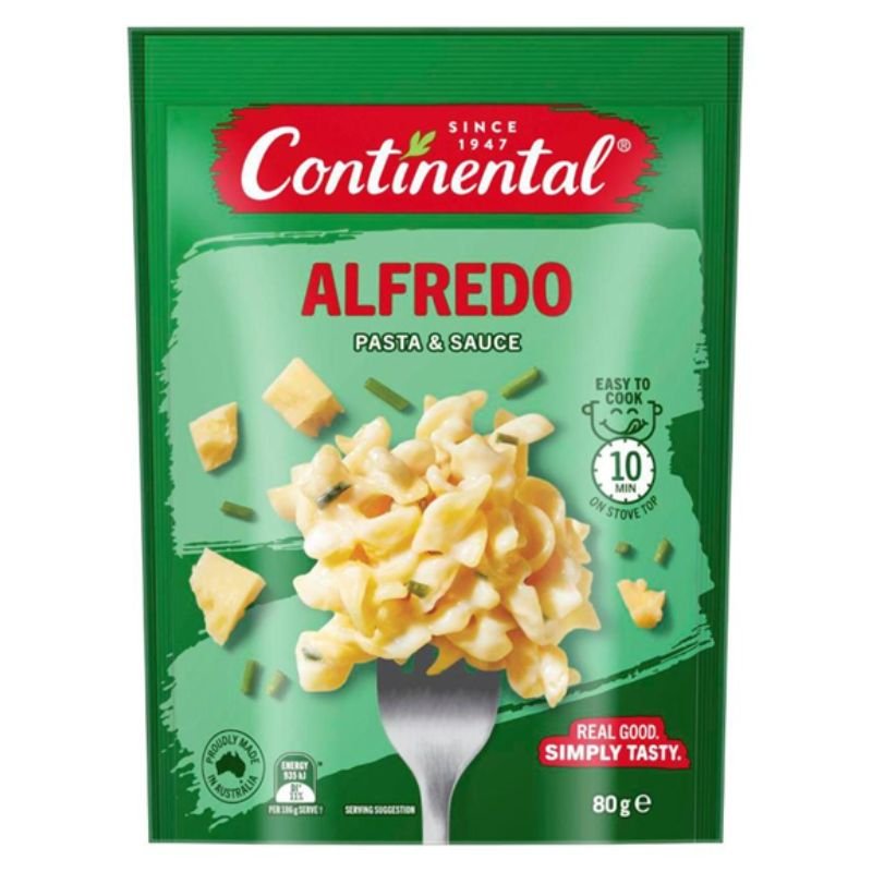 [Expiry: 14/01/2028] Continental Alfredo Pasta & Sauce 80g