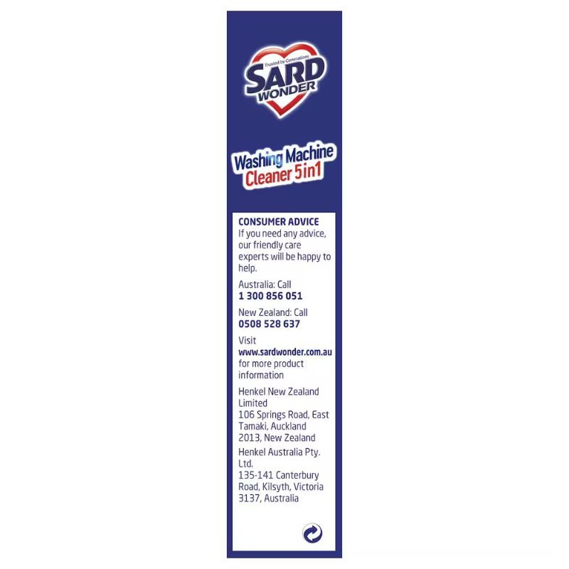 Sard Washing Machine Cleaner Antibacterial 5 In 1 Deep Clean Action 2 x 75g