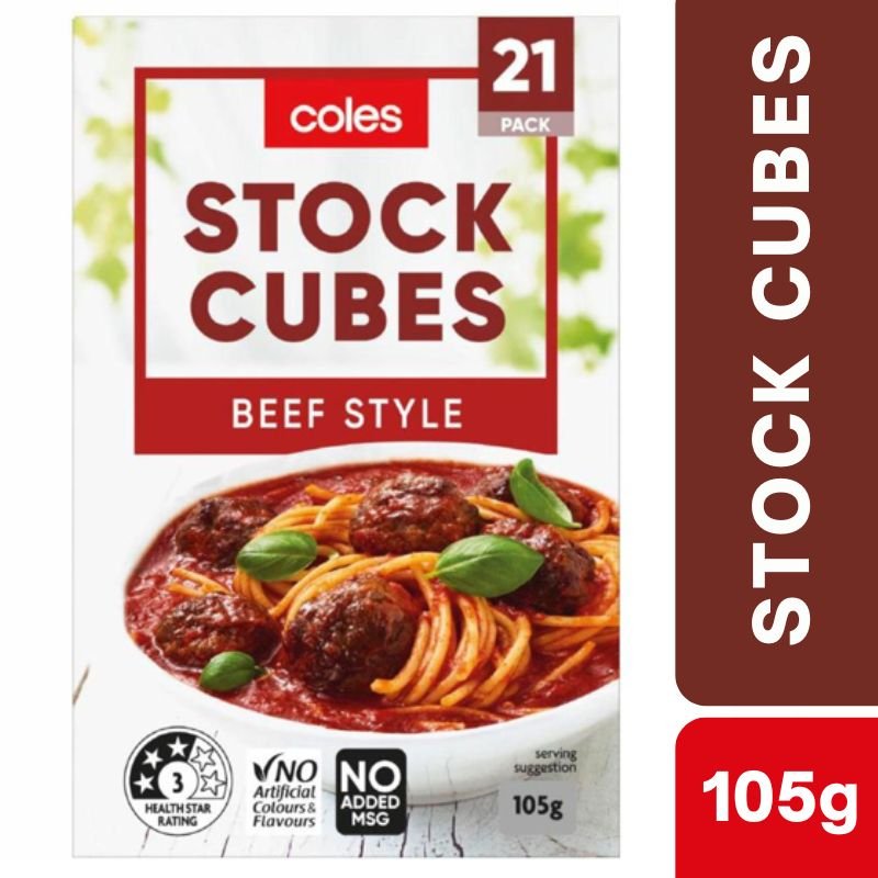 [Expiry Date: 01/2028] Coles Stock Cubes Beef Style 105g