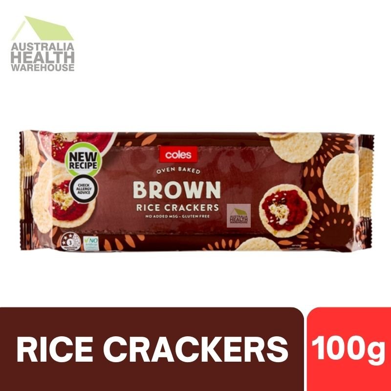 [CLEARANCE Expiry: 29/10/2025] Coles Brown Rice Crackers 100g