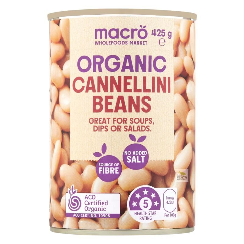 [Expiry: 03/2028] Woolworths Macro Organic Cannellini Beans 425g