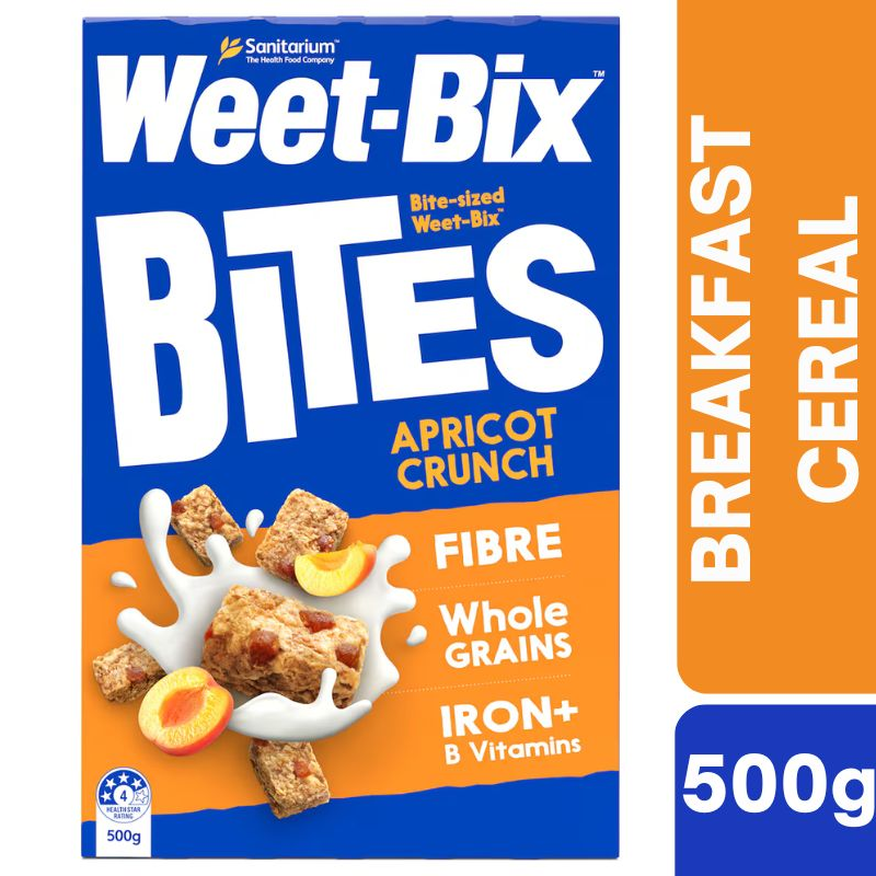 [Expiry Date: 18/01/2027] Sanitarium Weet-Bix Bites Apricot Breakfast Cereal 500g