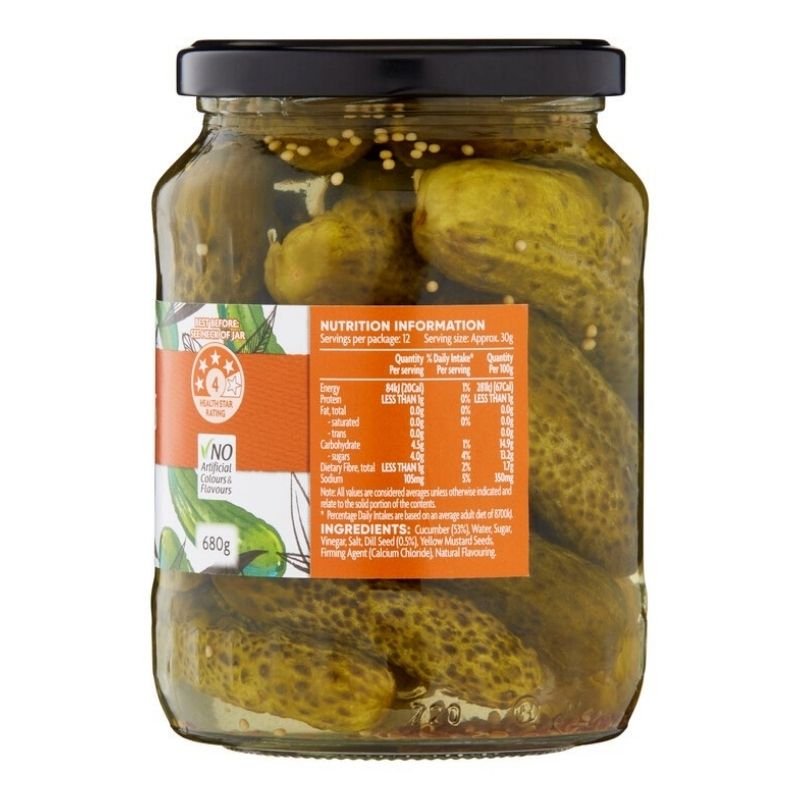 [Expiry Date: 14/07/2027] Coles Sweet & Sour Cucumbers 680g