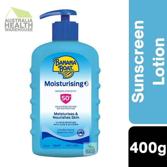 [Expiry: 06/2027] Banana Boat Moisturising Sunscreen Lotion SPF50+ 400g