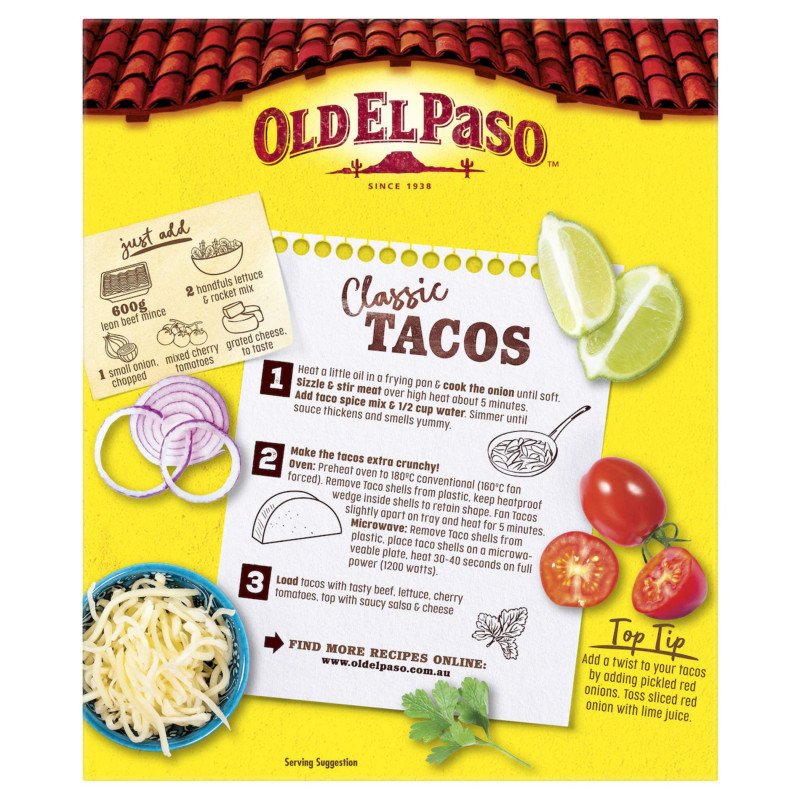 [Expiry Date: 02/03/2027] Old El Paso Stand 'N Stuff Taco Kit Mexican Style 295g