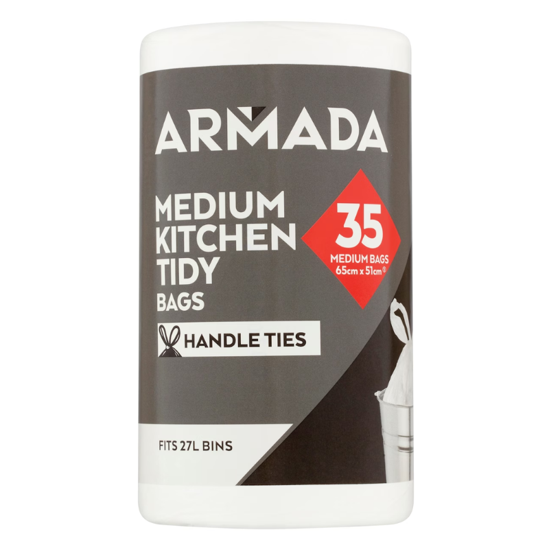 Armada Kitchen Tidy Bags With Handles Medium Roll 35 pack