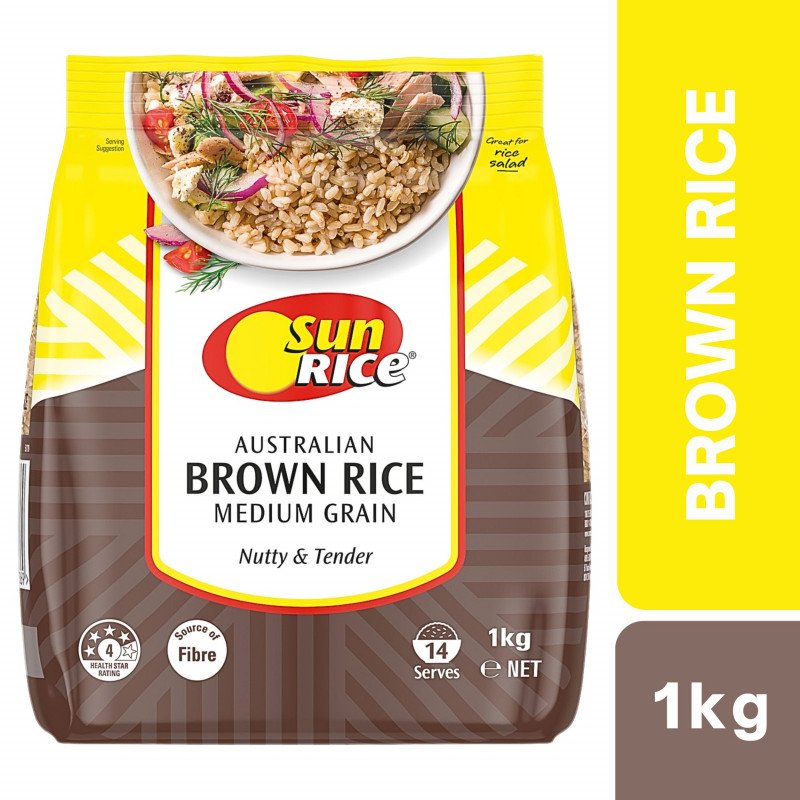 [Expiry: 16/09/2026] Sunrice Australian Brown Rice Medium Grain 1kg