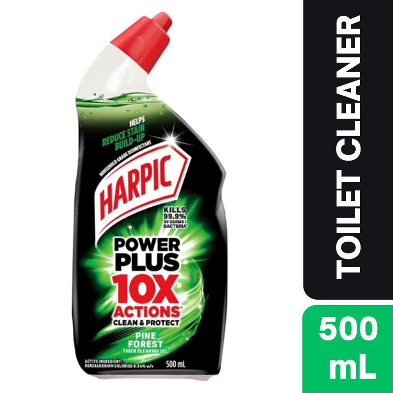 [Expiry Date: 22/12/2027] Harpic Power Plus 10X Actions Pine Forest Toilet Cleaner 500mL