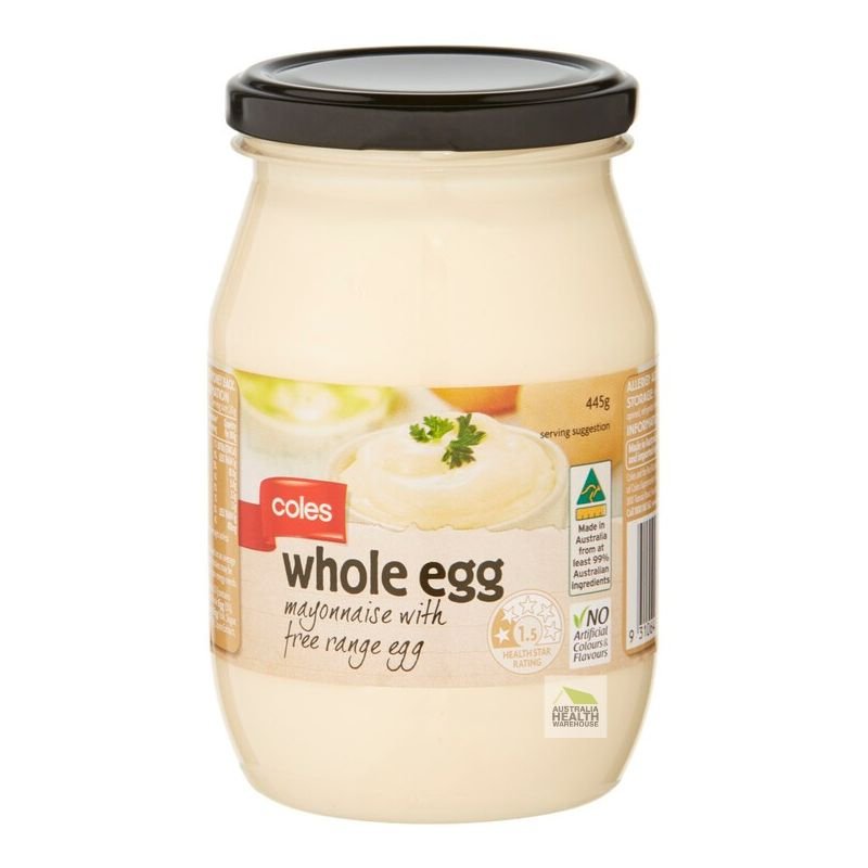 [Expiry: 20/02/2026] Coles Whole Egg Mayonnaise 445g