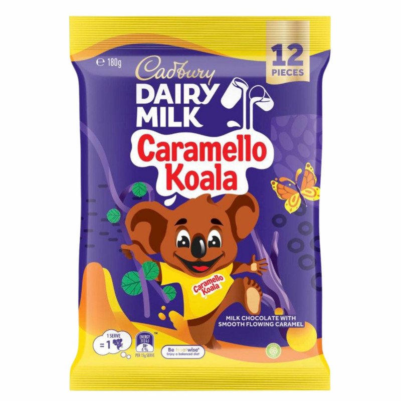 [Expiry Date: 10/03/2027] Cadbury Dairy Milk Chocolate Caramello Koala Sharepack 12 Pack 180g