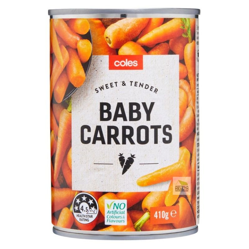 [Expiry Date: 31/08/2027] Coles Baby Carrots 410g