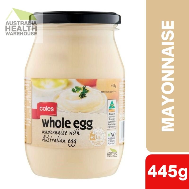 [Expiry: 20/02/2026] Coles Whole Egg Mayonnaise 445g