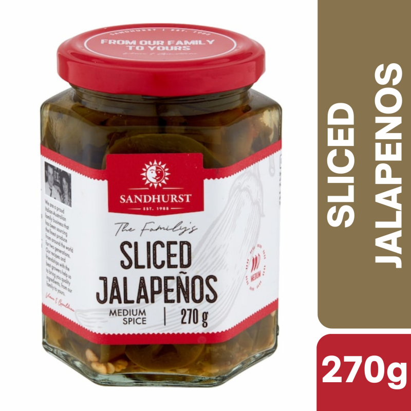 [Expiry: 05/2027] Sandhurst Sliced Jalapeno 270g