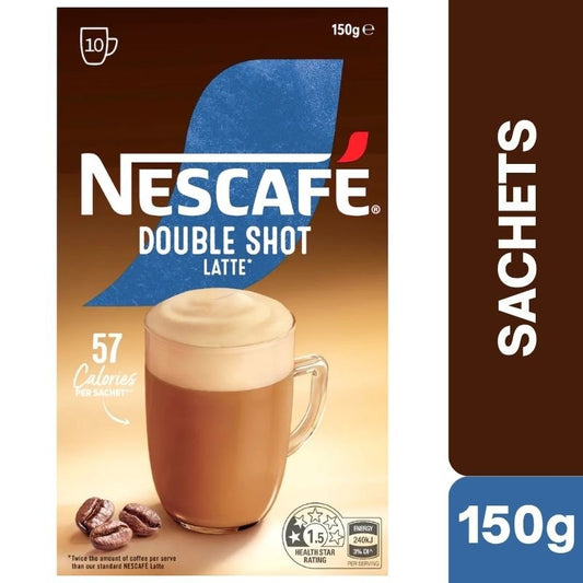 Nescafe Double Shot Latte Coffee Sachets 10 Pack