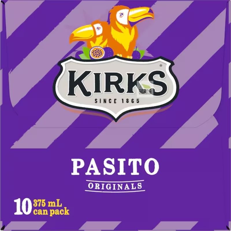 Kirks Pasito Soft Drink Cans - 10 x 375mL