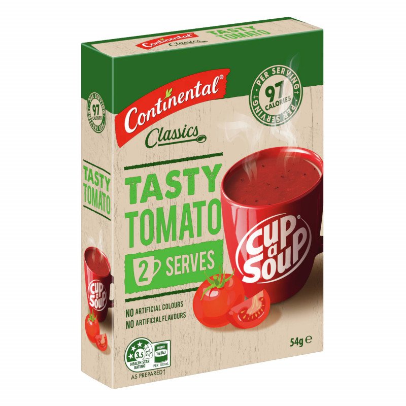 [Expiry Date: 19/08/2027] Continental Cup A Soup Tasty Tomato 2 Pack 54g