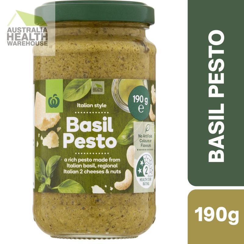[Expiry: 18/10/2027] Woolworths Basil Pesto 190g