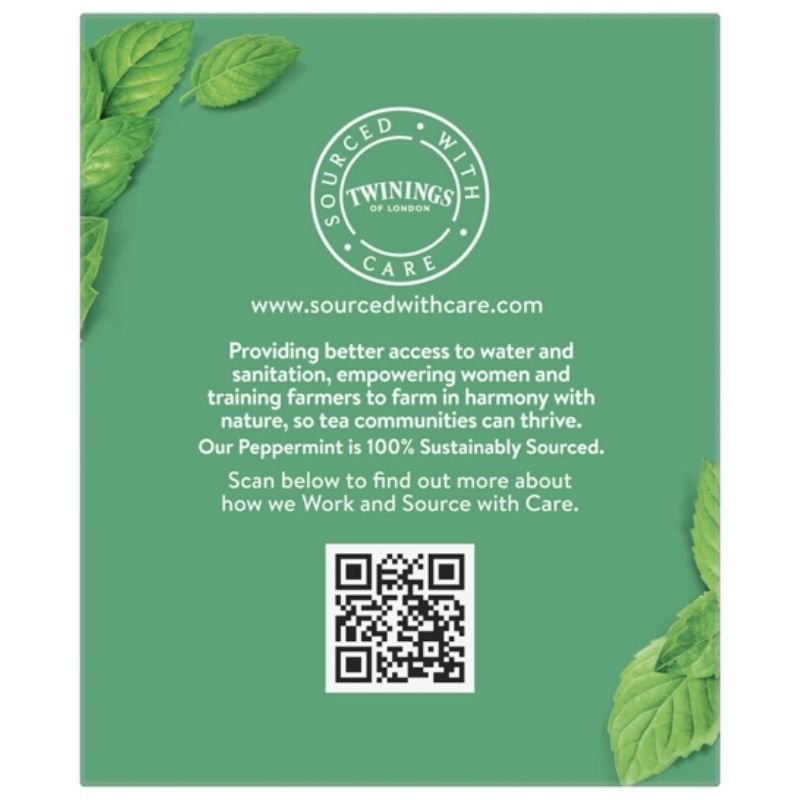 [Expiry: 02/10/2028] Twining's Pure Peppermint Infusions Tea Bags 10 Pack