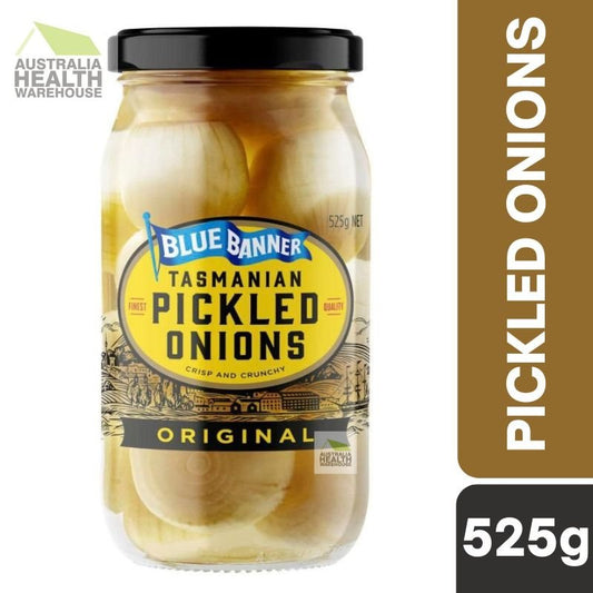 [Expiry: 27/11/2026] Blue Banner Pickled Onions 525g