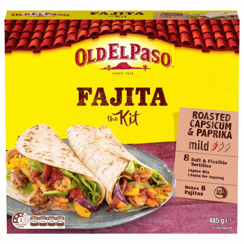 [Expiry Date: 15/03/2027] Old El Paso Fajita Dinner Kit Mexican Style 485g