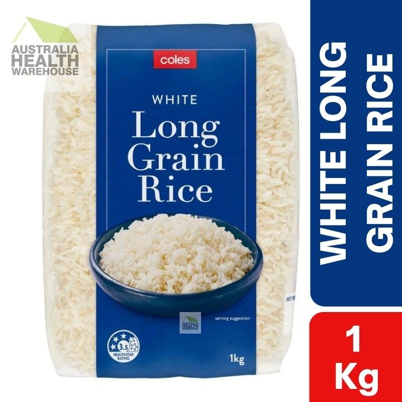 [Expiry: 10/07/2027]  Coles White Long Grain Rice 1kg