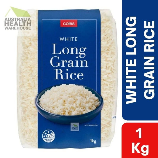 [Expiry: 10/07/2027]  Coles White Long Grain Rice 1kg