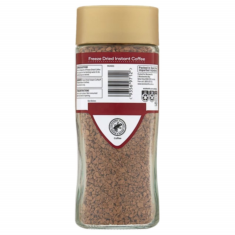 [Expiry: 11/11/2027] Woolworths Freeze Dried Classic Coffee Original 100g